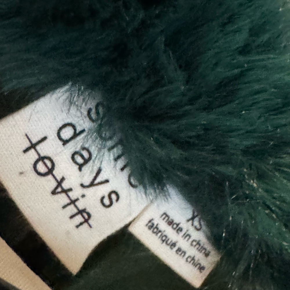 Somedays Lovin Forest Teal Green Faux Fur Jacket Coat - Picture 4 of 6